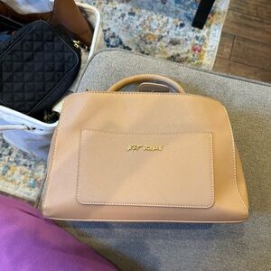 Betsy Johnson tan cross body/shoulder bag